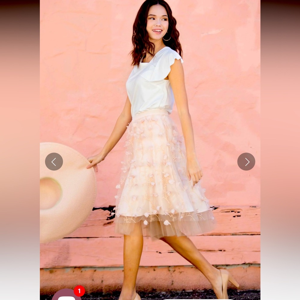 Eva Franco Petal Fluttered Fete Tulle Skirt